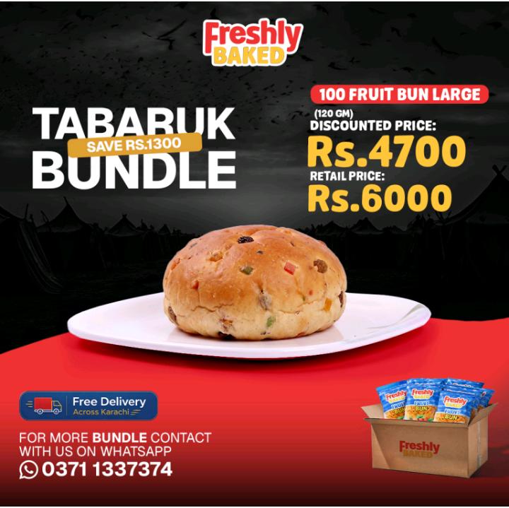 TABARUK BUNDLE (100) LARGE FRUIT BUNS